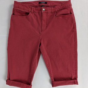 Chaps Denim  Bermuda Cuffed Shorts Size 12